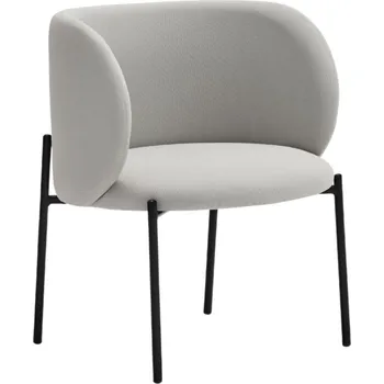 Křeslo Světle šedé látkové lounge křeslo Teulat Mogi