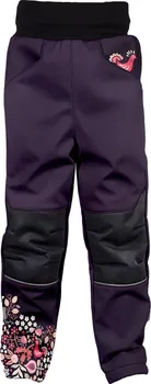 Dívčí kalhoty WAMU Softshellové kalhoty zateplené sova/fialové