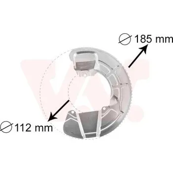 Brzdový kotouč Ochranný plech proti rozstřikování, brzdový kotouč VAN WEZEL 5930372