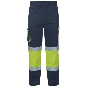 Pánské kalhoty ČERVA Kalhoty STRIP FM HV do pasu, žluto-navy, multinormní 0352010272002 M Žlutá/navy