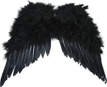 Karnevalový doplněk Funny Fashion Křídla černá 35 x 32 cm