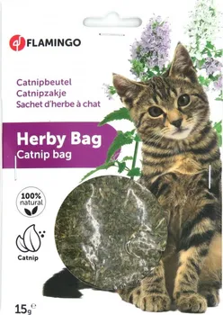 Pamlsek pro kočku Flamingo Herby Bag Catnip 15 g