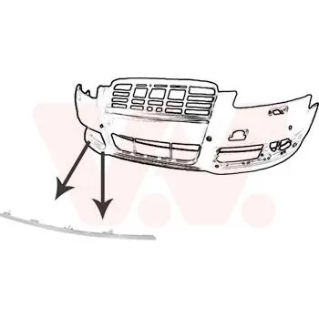 Lišta karosérie Ozdobná / ochranná lišta, nárazník VAN WEZEL 0340582