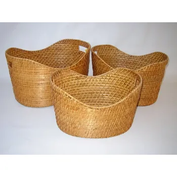 Koš na prádlo Axin Trading s.r.o. Koš ratanový oválný set 3 kusy - XL,L,M