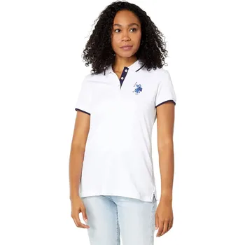 Dámské tričko U.S.Polo Assn. dámské polo tričko Multi-Tonal bílé XL