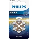 Baterie do naslouchadel PHILIPS ZA312B6A 6ks