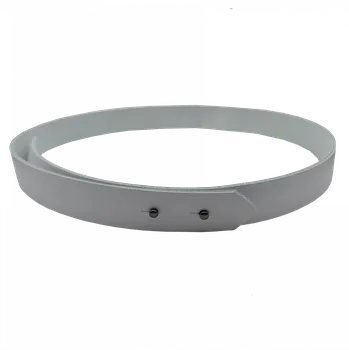 Opasek opaskujse Dámský kožený opasek HIT, bílá kůže, sedlářské knoflíky Délka opasku: 110 cm