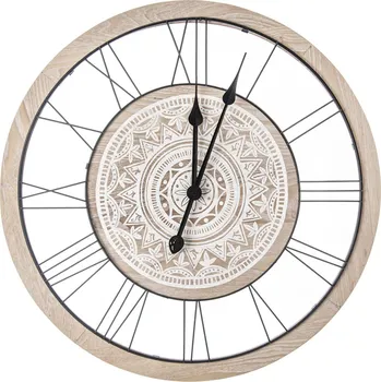 Hodiny Nástěnné hodiny Mandala 60 cm béžové