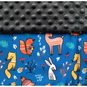 Kočárek i:zy Li:zzy Nepadací deka do kočárku TFK mono Barva: Zvířátka na modré Deka, kterou dítě neodkope.