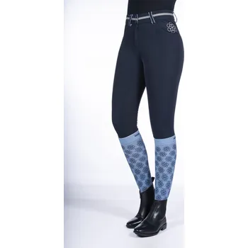 Vybavení pro jezdce HKM Rajtky Blooms Bury HKM, s gripem, dámské, deep blue 42