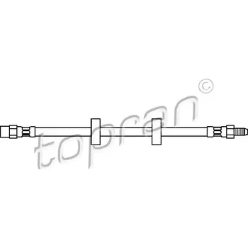 Brzdová hadice Brzdová hadice, , 861611707B, 861611707C, TOPRAN, 104 232