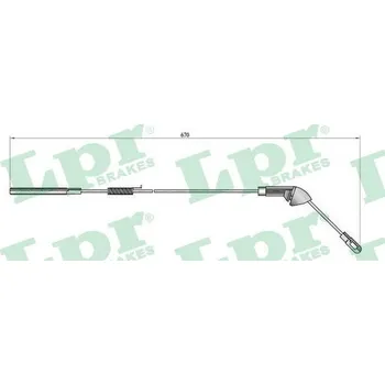 Lanko parkovací brzdy Tažné lanko, parkovací brzda, , 522581, 90297927, LPR, C0581B