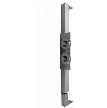 Pohon brány K403-2 Zn. Vodicí segment pro posuvné obloukové brány, pozinkovaný, kolečka C403/60, rozestup pro profil šířky 30mm
