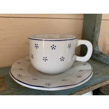 Prvorepublikový porcelánový šálek s podšálkem 180ml