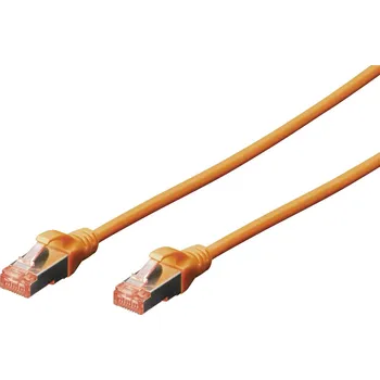 Datový kabel Digitus DK-1644-010/OR RJ45 síťové kabely, propojovací kabely CAT 6 S/FTP 1.00 m oranžová bez halogenů, kroucené páry 1 ks