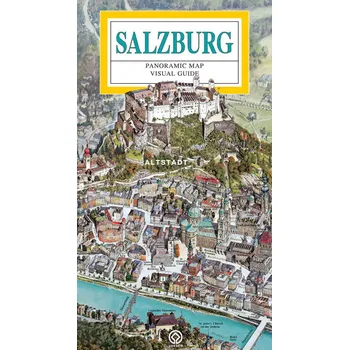 Salzburg / panoramatická mapa anglicky