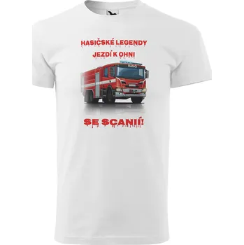 Pánské tričko Tričko Hasičské legendy – Scania (pánské) (Velikost: S, Barva trička: Bílá)