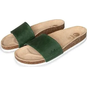 Dámská zdravotní obuv Vlnka Dámské korkové anatomické nazouváky Trepky zelená velikost obuv dospělí 41