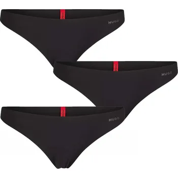 Kalhotky HUGO tanga 2489 3 pack černá - Černá / M