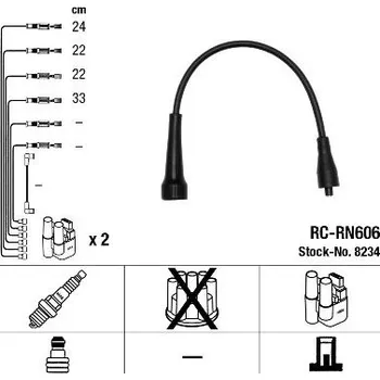 Zapalovací kabel Sada kabelů pro zapalování NGK 8234