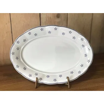 Prvorepublikový porcelánový oválný tác 26cm