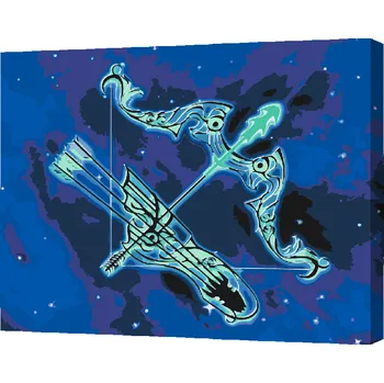 Malování podle čísel - Střelec/Sagittarius Velikost: 30x40cm, Rámování: Pouze srolované plátno