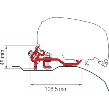 Autodoplněk Adaptér Kit Fiat Ducato H2 od 06/2006 s nízkým profilem, černý