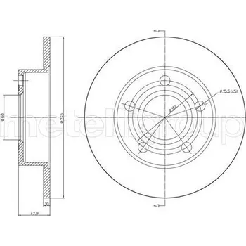 Brzdový kotouč Brzdový kotouč METELLI 23-0531C
