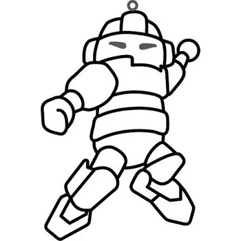 Závěsná sklíčka k vybarvení barvami na sklo cca 8 cm - 82. ROBOT 6