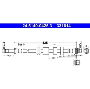Brzdová hadice Brzdová hadice ATE 24.5140-0425.3
