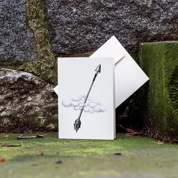 Přání s obálkou potištěno originální kresbou od Alči, znamení Střelec