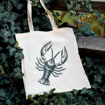 Nákupní taška Bavlněná taška, potištěna originální kresbou od Alči, znamení Rak
