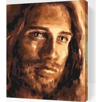 Malování podle čísel - Ježíš 2 Velikost: 30x40cm, Rámování: Pouze srolované plátno