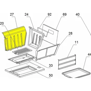 Krbová kamna NORDICA Litinová vyzdívka topeniště boční levá, pro kamna Sovrana