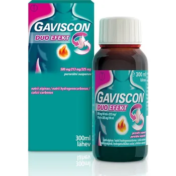 Lék proti pálení žáhy Gaviscon Duo Efekt Suspenze 300 ml
