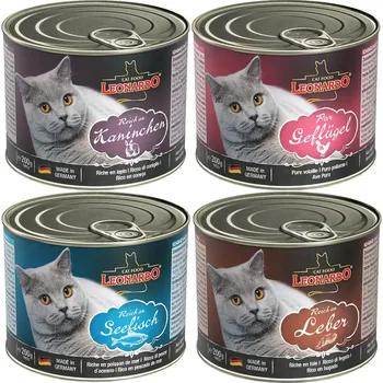 Krmivo pro kočku Leonardo 96× 200 g kombinované balení