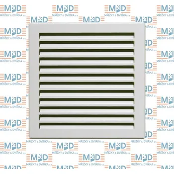 Větrací mřížka Lamelová mřížka 200x200 mm bílá/hnědá (200*200 mm bílá/hnědá lamelová mřížka)