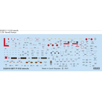 Plastikový model Eduard 1/32 P-51D stencils (REVELL/TAMIYA)