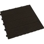 Hnědá gumová terasová dlažba FLOMA Cosmopolitan - délka 45,8 cm, šířka 45,8 cm, výška 2,5 cm - 80100022