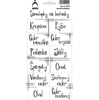 samolepka Arch Samolepky na kořenky Linky Krupice 11 x 23,5 cm