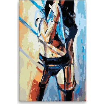 Dětské zboží Malování podle čísel - Vyzývavá - 40x60 cm, bez dřevěného rámu - CZ výroba