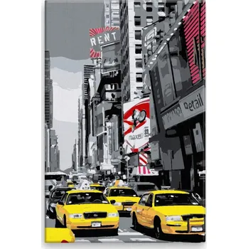Dětské zboží Malování podle čísel - New York taxi - 40x60 cm, bez dřevěného rámu - CZ výroba