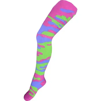 Kojenecké oblečení Bavlněné punčocháčky New Baby s maskáčovým vzorem zeleno-růžové - 128 (7-8 let)