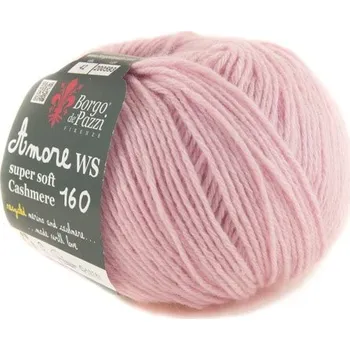 Příze Borgo de' Pazzi Amore WS Super soft Cashmere 160 rosa confetto 42 (Super soft Cashmere 160 rosa confetto 42)