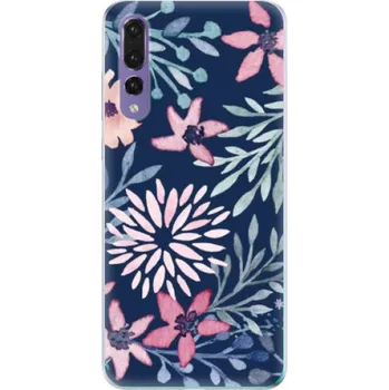Pouzdro na mobilní telefon Odolné silikonové pouzdro iSaprio - Leaves on Blue - Huawei P20 Pro