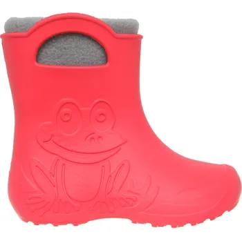Dívčí holínky Holínky gumáčky sněhule Camminare žabka červené zateplené (vložka bez uší) velikost: 22/23
