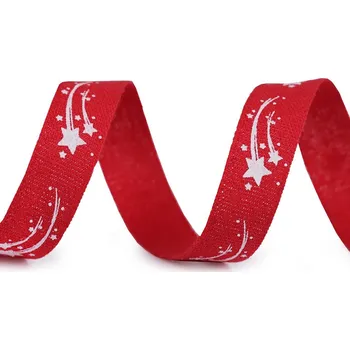 Stuha Bavlněná stuha kometa šíře 15 mm/1m - různé barvy Bavlněná stuha kometa šíře 15 mm/1m: 2 Červená