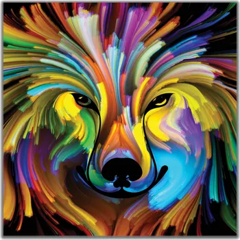 Malvis ® Obraz na zeď Barevné zvíře Velikost: čtverec - 50x50 cm