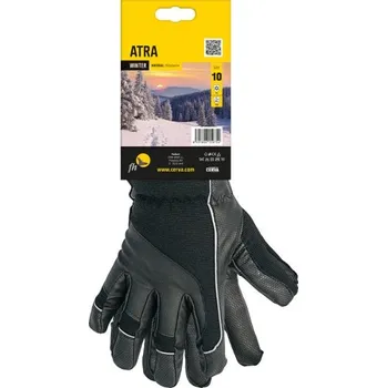 Pracovní rukavice CERVA RUKAVICE ATRA KOMB. ZIMNÍ ČERNÉ 8