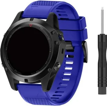 MůjMiBand.cz Silikonový řemínek pro Garmin EasyFit/QuickFit 22mm Barva: modrá